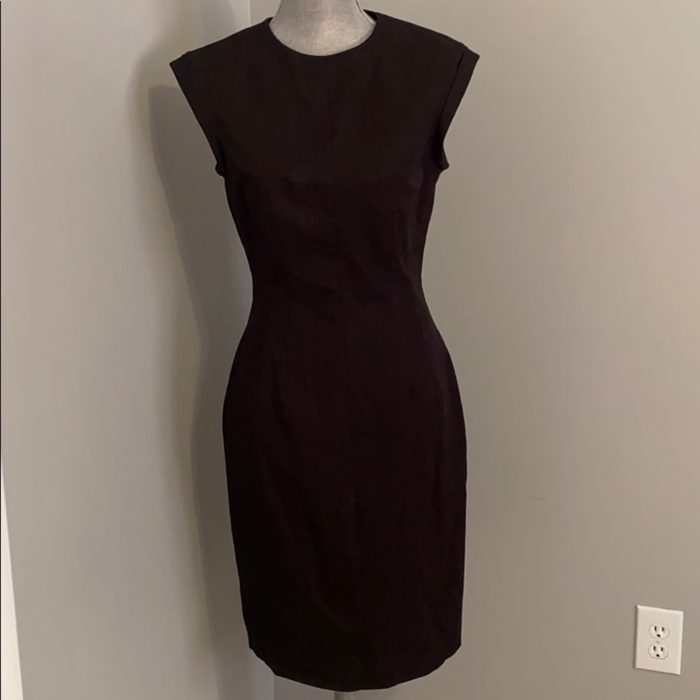 Banana Republic Cap-Sleeve Black Sheath Dress